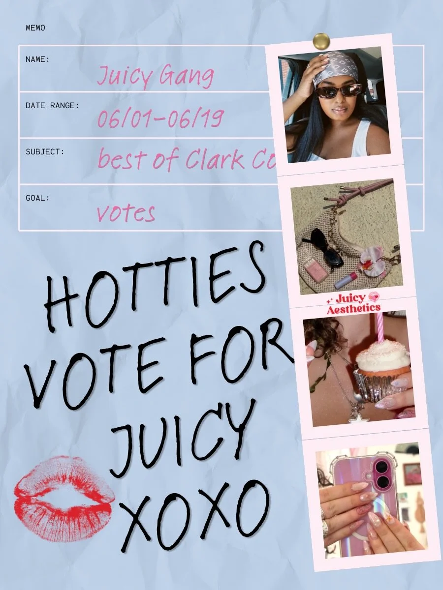 Hotties vote for Juicy 💋 xoxo
Only 11 more days to cast your vote for Best of Clark County!! Here&rsquo;s a short guide on how to quickly cast your vote&mdash; it&rsquo;s super easy! And while you&rsquo;re on there, vote for your other favorite loca
