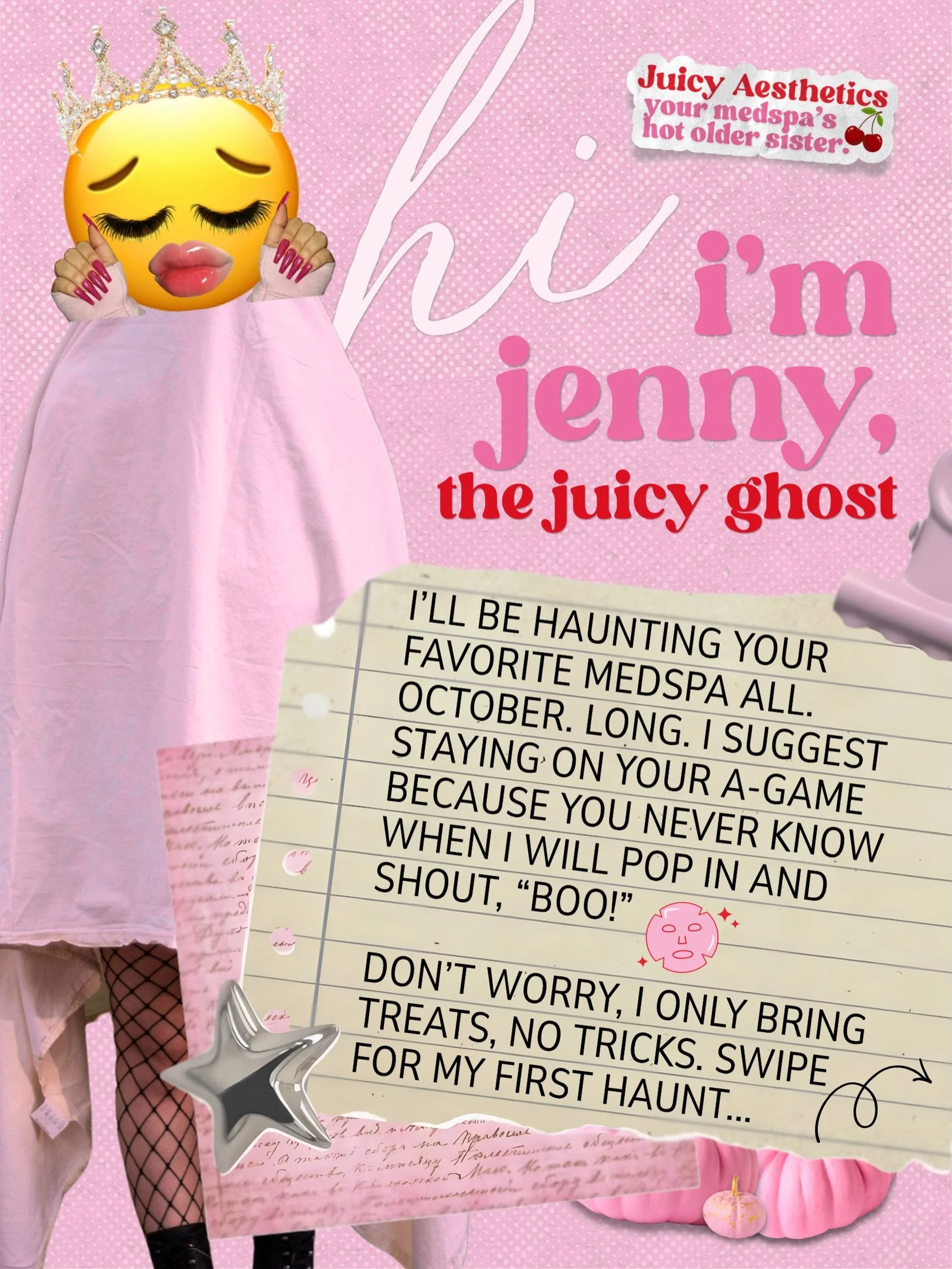 BOO! Did Jenny the Juicy Ghost scare you??? I hope not&hellip; she only comes bearing happy haunts 🤭 be looking out for her all October long! You never know when she&rsquo;ll pop in with a treat&hellip;

FRIDAY OCTOBER 2nd&mdash; a *not-so-spooky* F