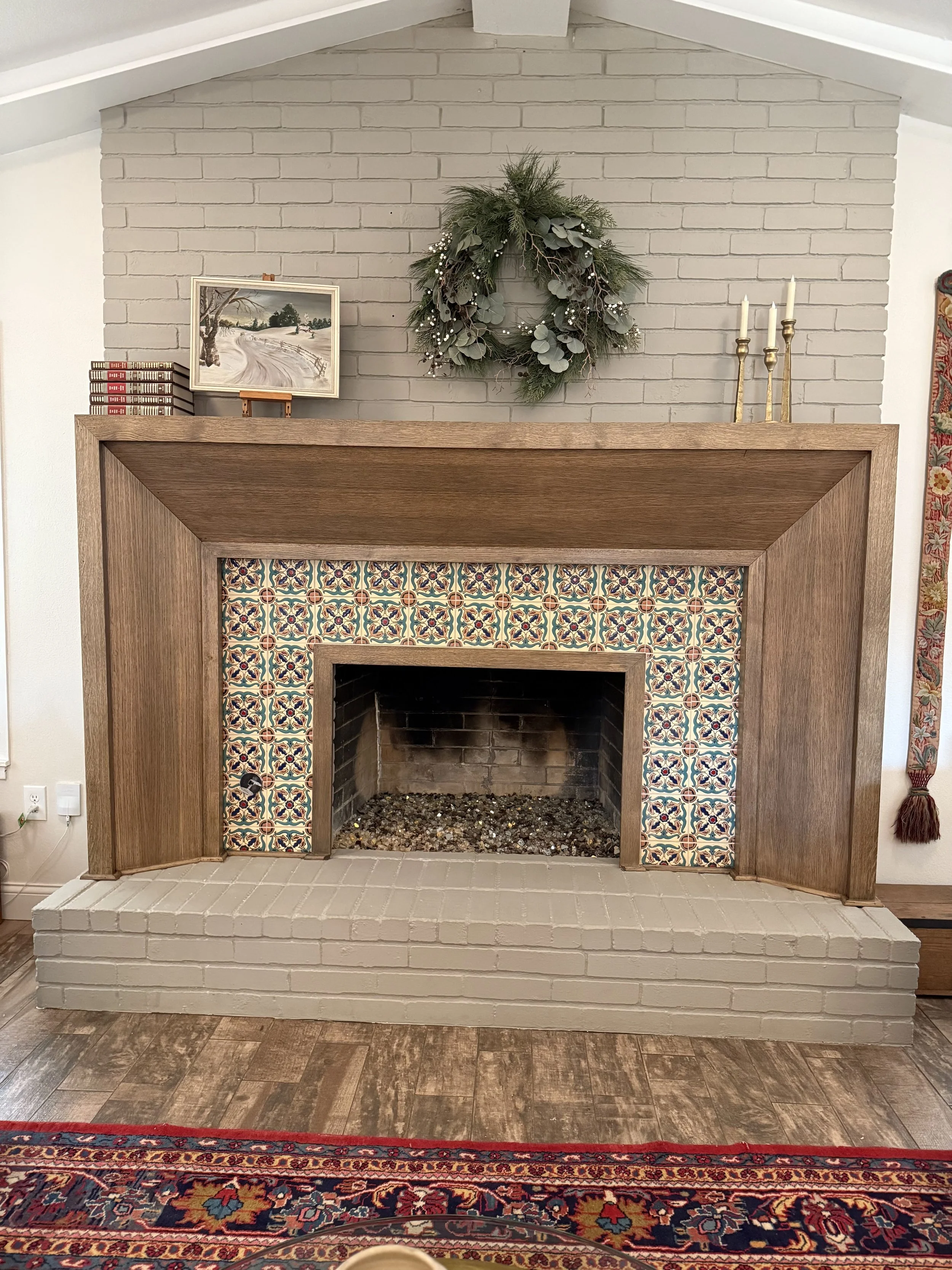 Custom Rift White Oak Mantle