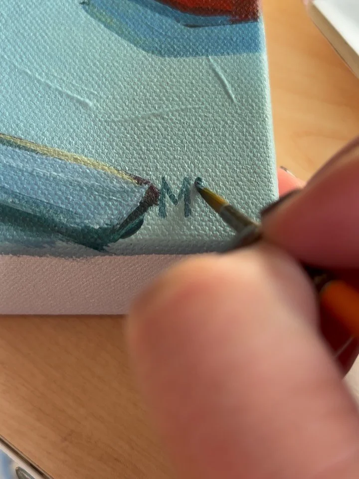 Wash, cut, core, stir, boil, salt, pour&hellip; final touches for The Juicing series release on Thursday.

If you can&rsquo;t make it to see these works in person, visit my website Friday at 10am for some fun new art!! 🍅🍅🍅 

#bhamartist #juicing