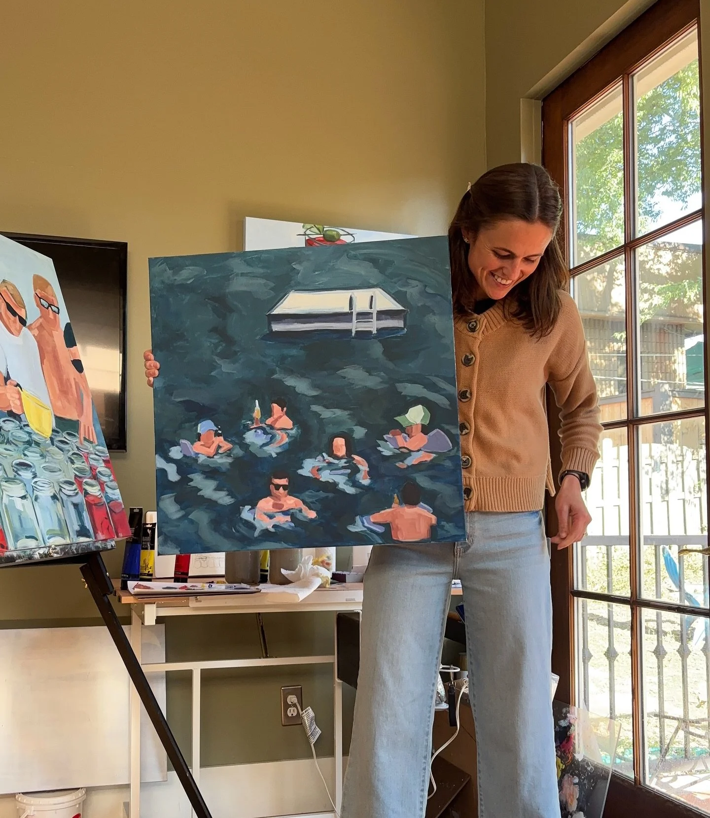 In July in Alabama, you gotta float. 

Come see this piece and others from the juicing series in person at my home show on Thursday! The full series will launch on Friday at 10am central on my website 🍅 🍅 🍅

24x24&rdquo; acrylic on gallery-wrapped