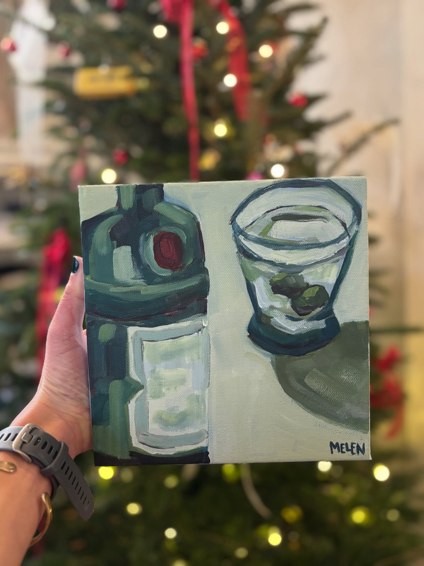 Available online tomorrow (12/10) at 1PM central 🍅 🥂 

These tini tinis and tomatoes are right on time for your Christmas shopping!! Don&rsquo;t miss out &mdash; these will be the final few paintings I have available before Christmas.

#cheers #acr