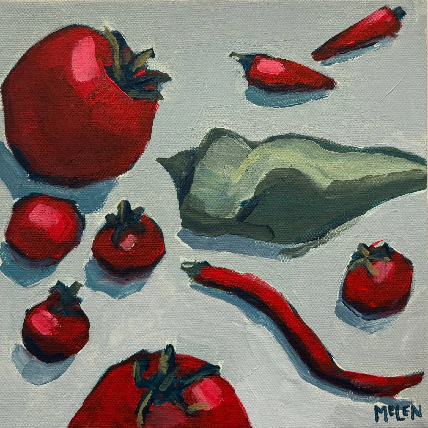&ldquo;Fresh-picked&rdquo;

8x8 inch, acrylic on gallery-wrapped canvas. 

This is one of seven small works just added to the site &mdash; send me a dm or visit maryhelenpowellart.com to purchase.

#art #interiors #birminghamartist