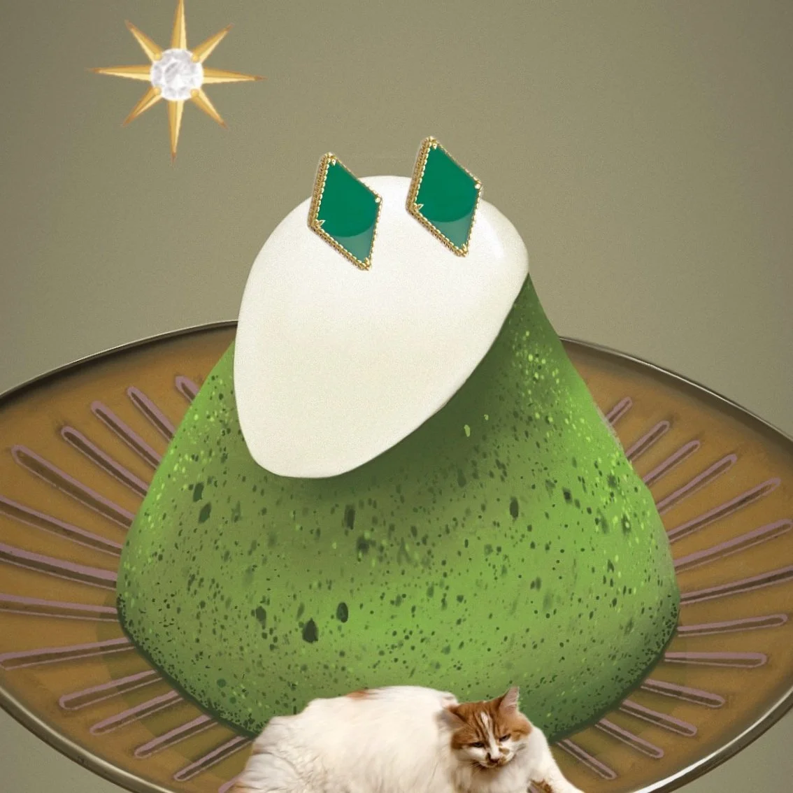 Chrysoprase Earrings on the cake.jpg