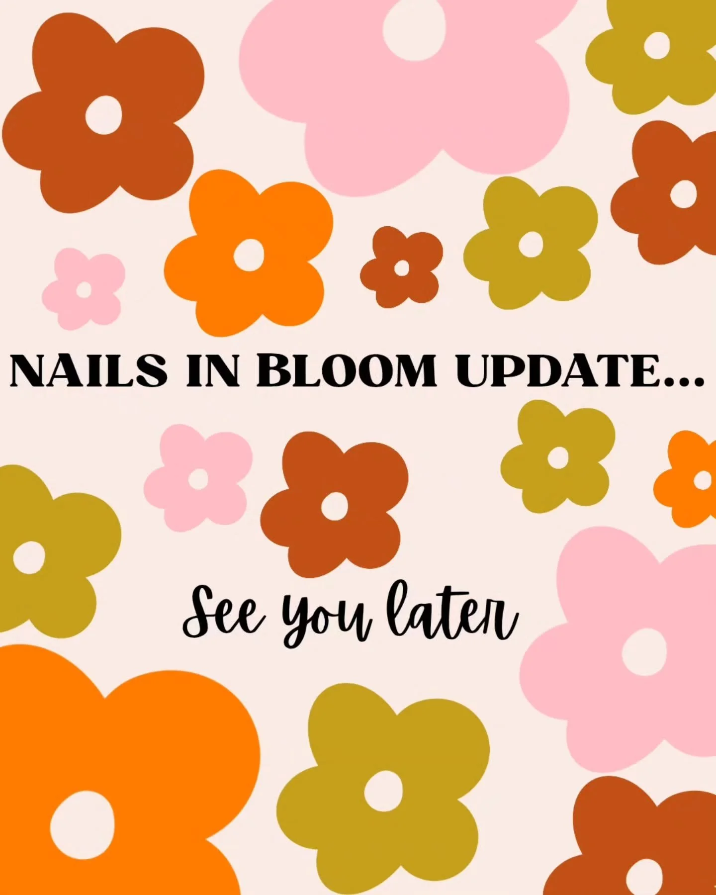 Big update from Nails in Bloom... 

I have been offered a full time job starting from 4th May, which I am beyond excited about. But this fantastic opportunity does mean that I have had to make the call that Nails in Bloom will be taking a break. 

To