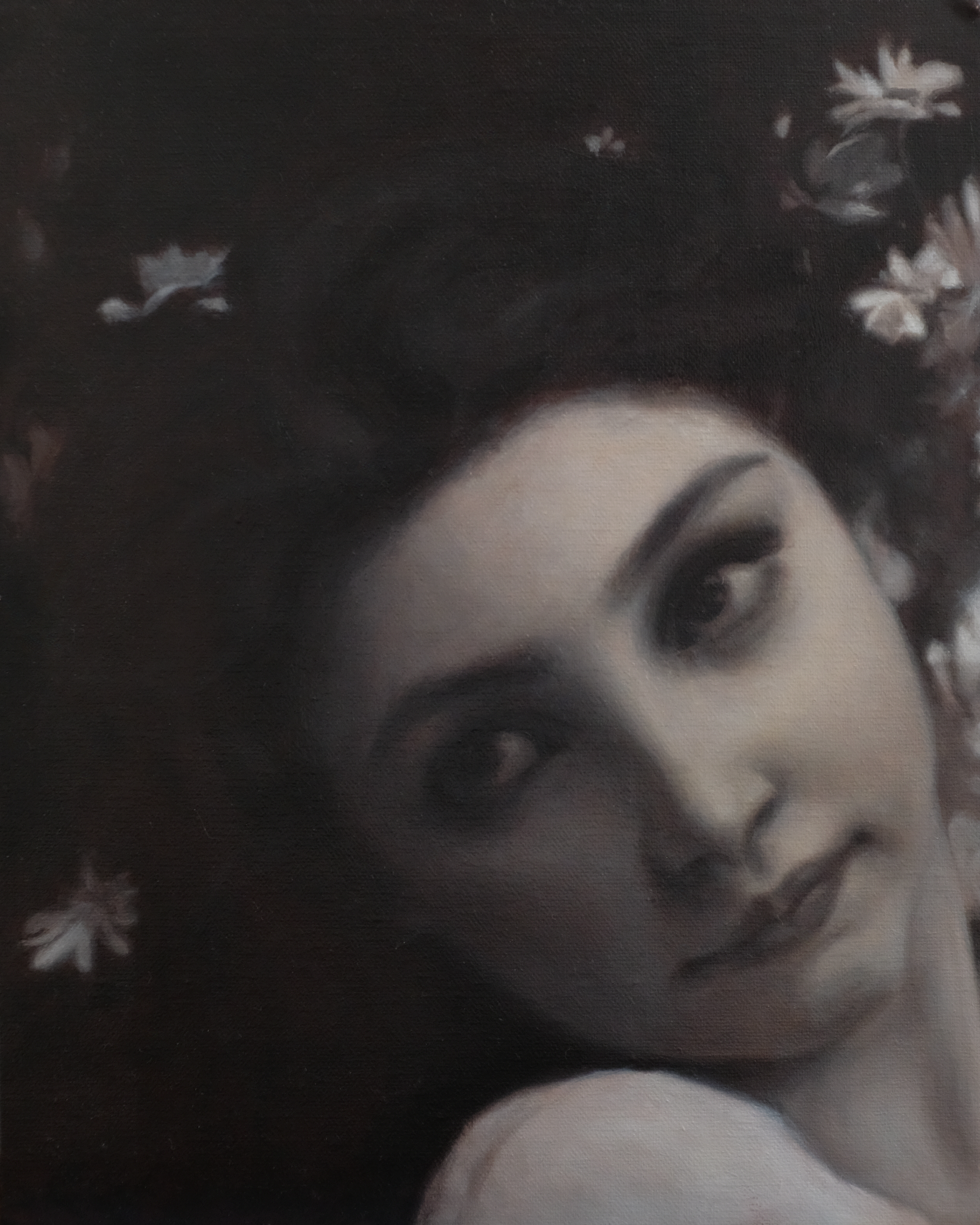 Después de Bouguereau, Oil on Linen Panel, 8 x 10”, 2022