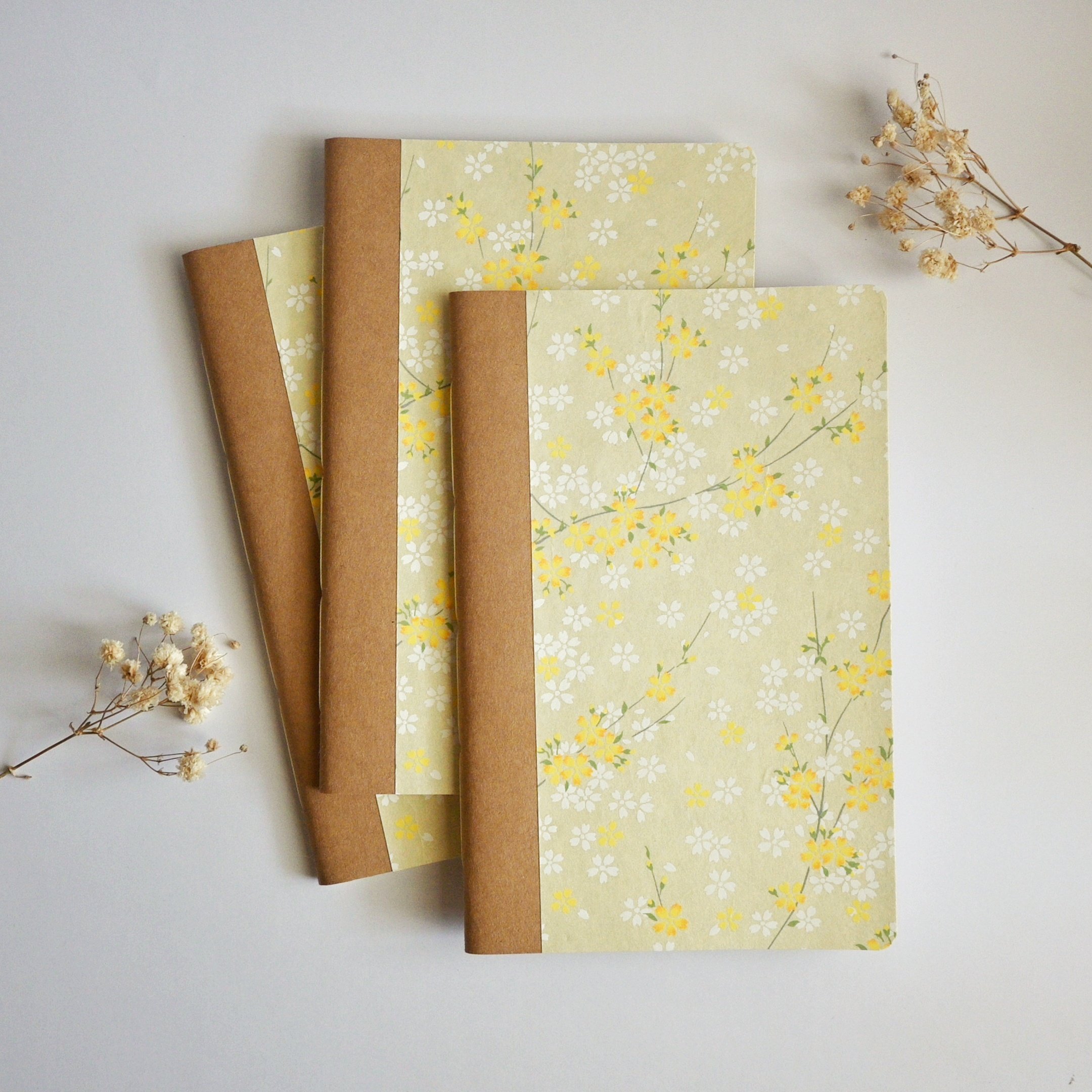 Golden Petal Tales | Chiyogami Soft Cover Notebooks