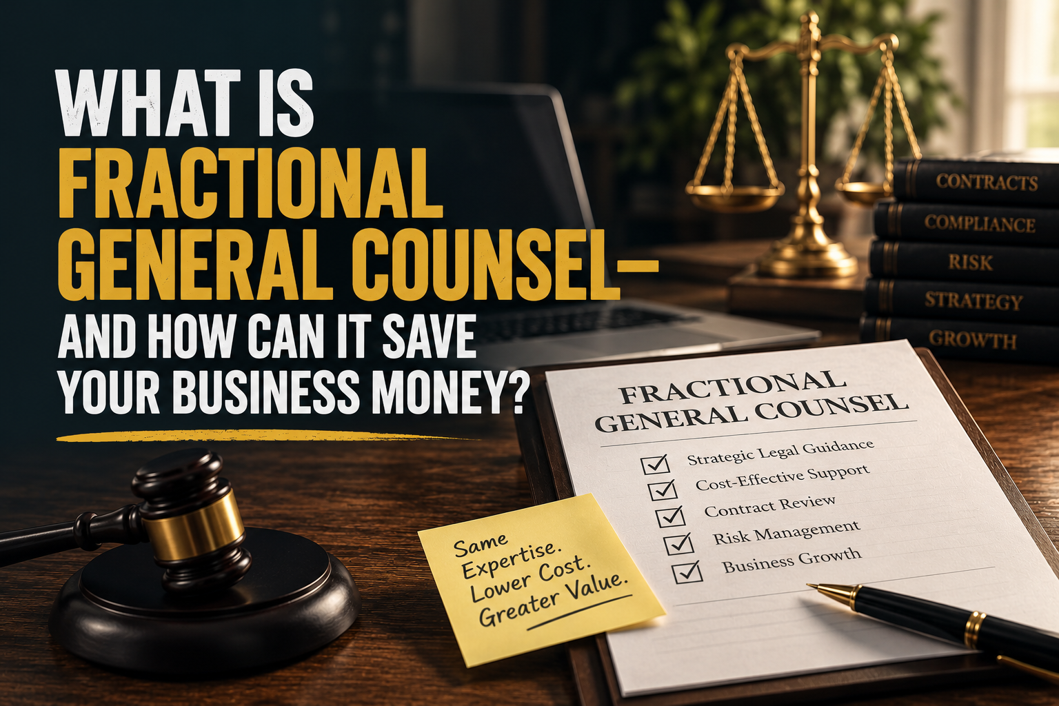 What Is Fractional General Counsel — and How Can It Save Your Business Money?