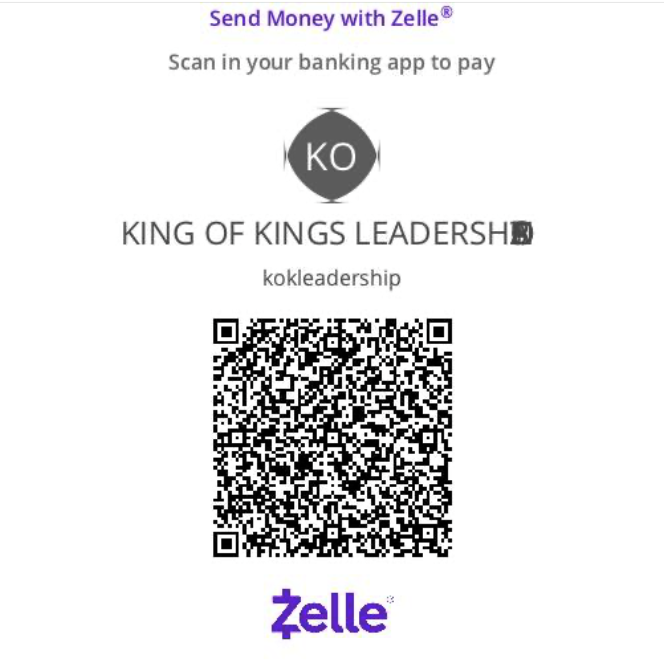 Screenshot of a mobile payment app screen showing a QR code with instructions to scan in your banking app to pay, branding for Zelle, and promotional text for sending money with Zelle.