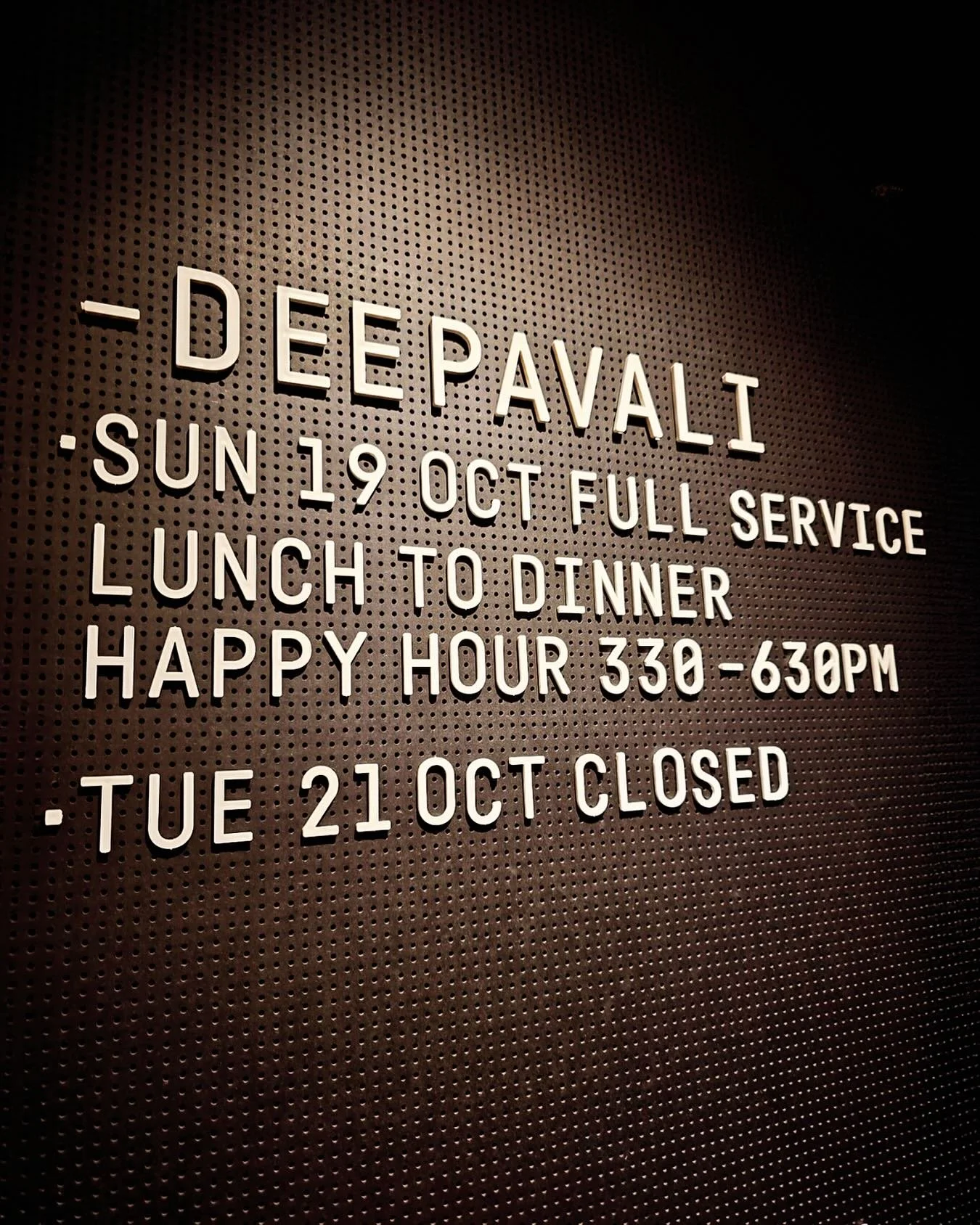 This Sunday Only: Celebrate Deepavali Eve with Us ✨

A lot of our regulars have asked if we&rsquo;d ever open on a Sunday, and with the long weekend ahead, we thought it was the perfect time to do it&hellip; just this once (for now).

Join us for a f