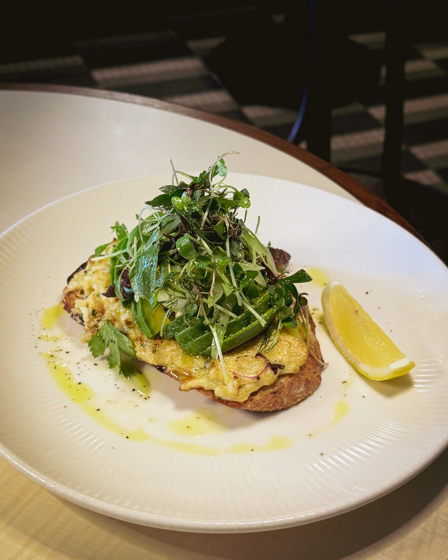 Crab Rarebit.⁠
⁠
Available on our brunch menu on Saturdays and Sundays.⁠
⁠
#chipbeebistro #cbb #hnhg