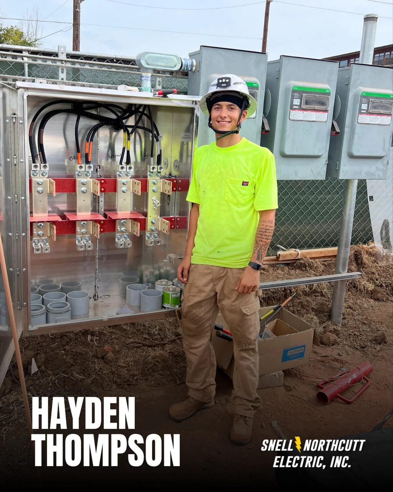 We&rsquo;re excited to welcome Hayden Thompson to the team as an Electrical Apprentice! ⚡

Hayden is from Rogers, Arkansas, and graduated from Rogers High School. In his free time, he enjoys working out, kickboxing and playing video games.

He&rsquo;