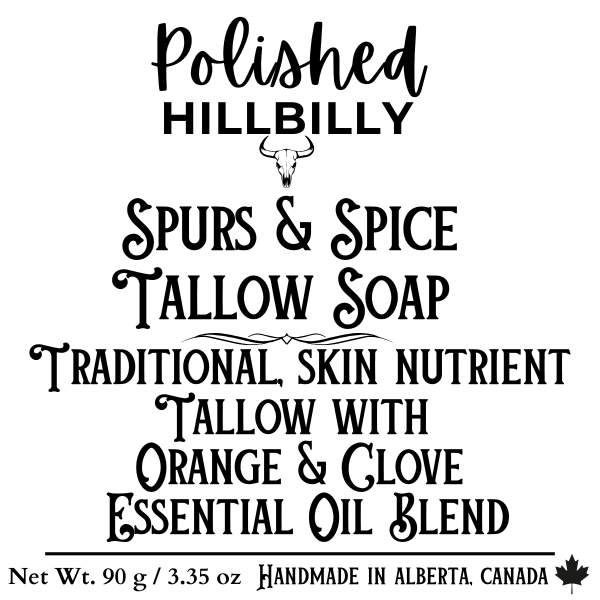 Spurs & Spice - Tallow Soap Label FRONT .png