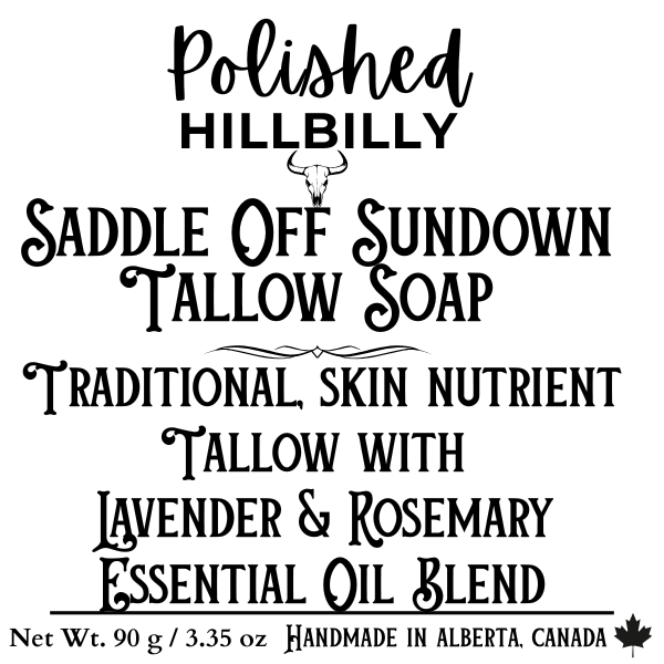 Saddle off  Sundown - Tallow Soap Label FRONT .png