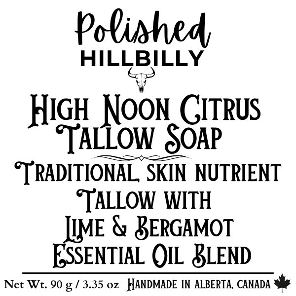 High Noon Citrus - Tallow Soap Label FRONT.png