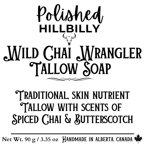 Wild Chai Wrangler  - Tallow Soap Label FRONT.png