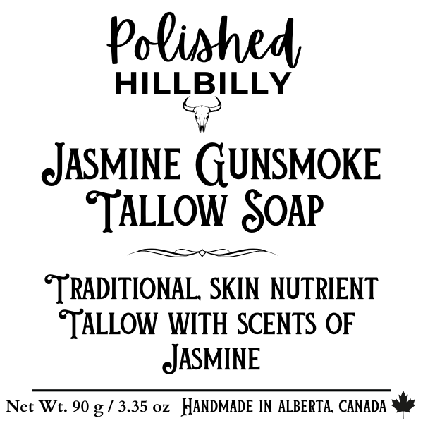 Jasmine Gunsmoke - Tallow Soap Label FRONT.png