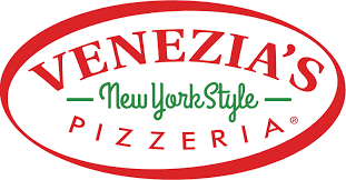 Family event Chandler,Logo for Venezias New York Style Pizzeria, featuring red, green, and white colors.