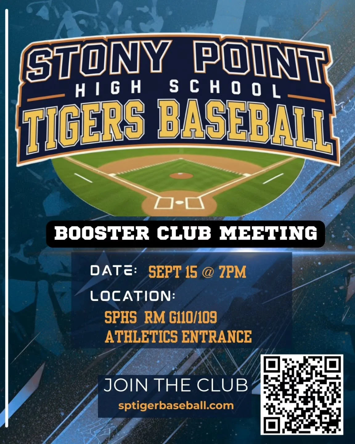 Join Stony Point Baseball Booster Club 
https://www.sptigerbaseball.com