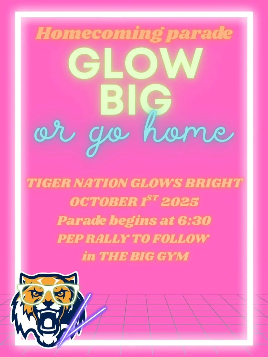 Stony Point Baseball is in the parade and they are glow'n!