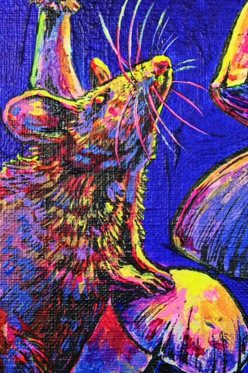 "Silence in the Thicket" - Original Multimedia Painting