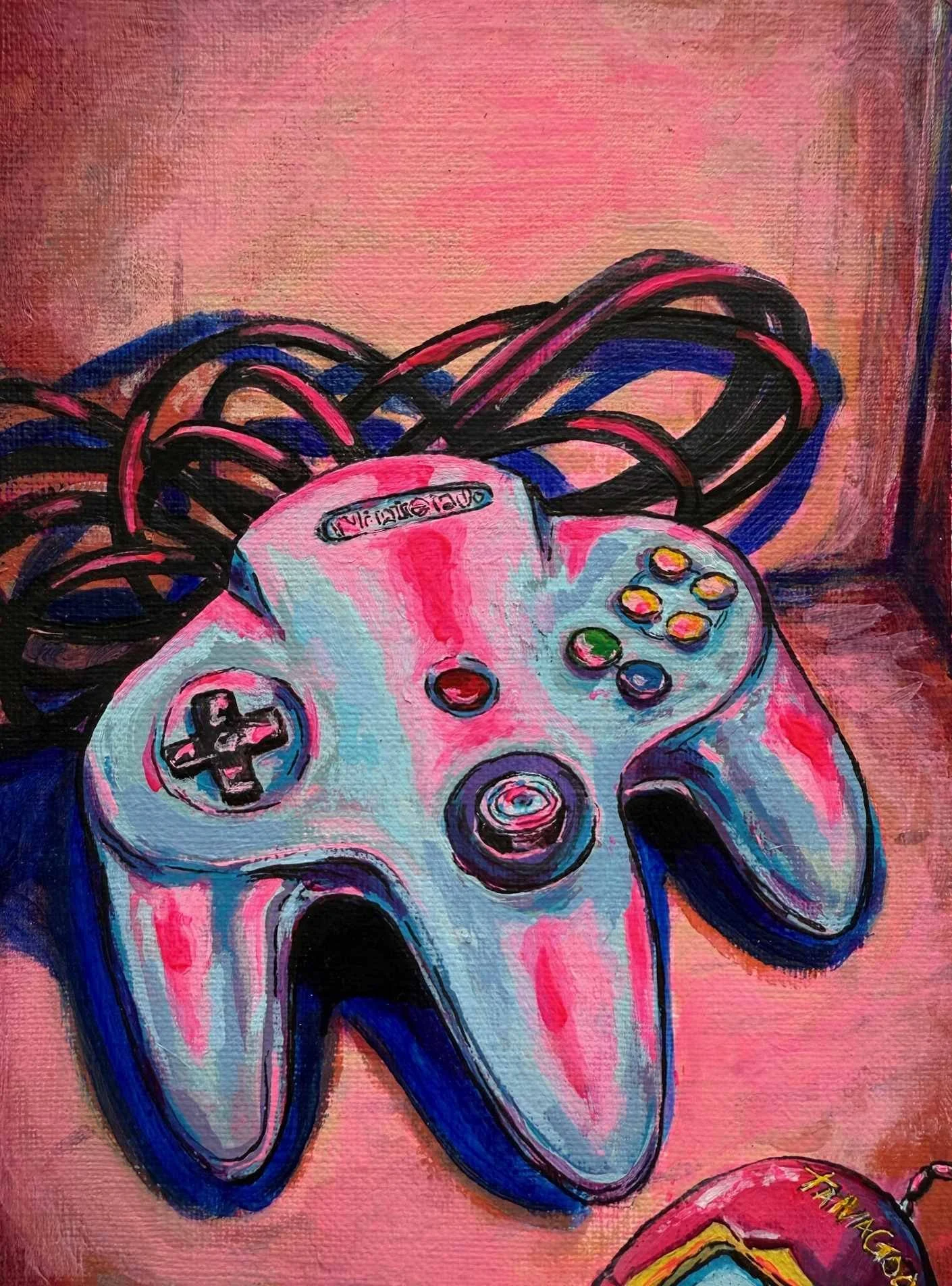 "Nostalgia" (Single Panel from "Lost Things)
Acrylic & ink on paper, 11" x 14" 
2024