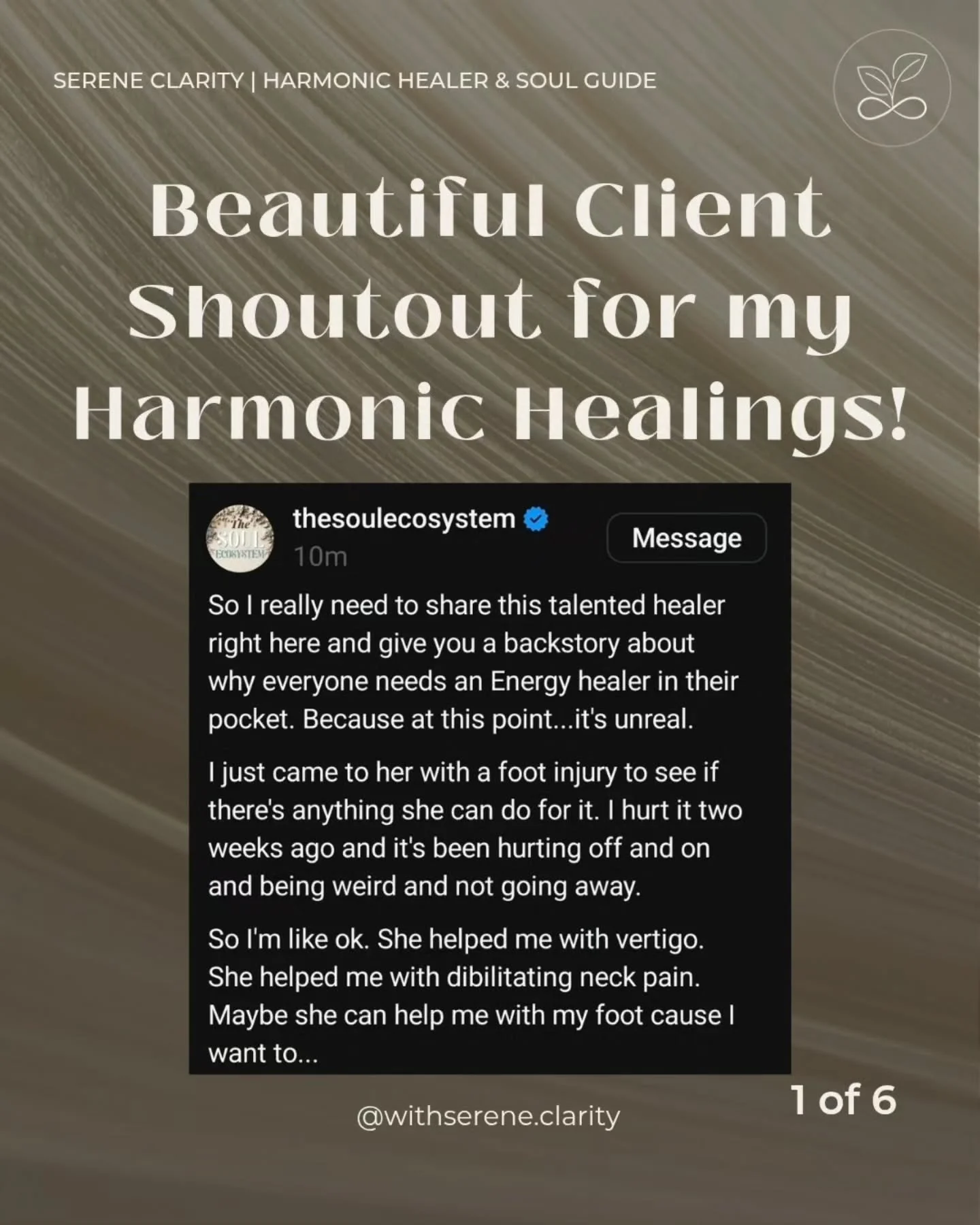 As an Intuitive Energy Healer, receiving such a heartfelt, sincere, and genuine shoutout from your client is pure honour 🥹🥹🥹

Being a Healer and Guide is a big part of my Dharma work. I'm very grateful, blessed, humbled, and honoured to play a sup