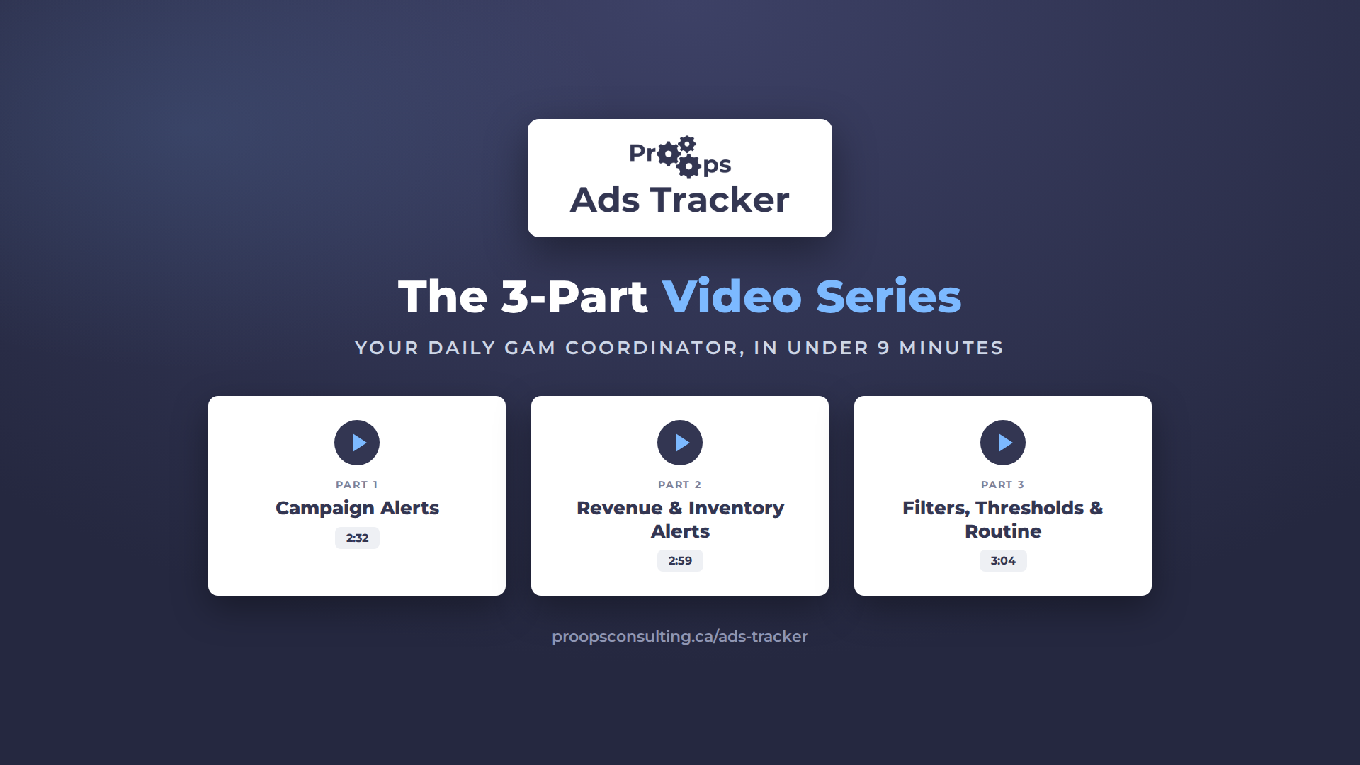 Watch: The ProOps Ads Tracker Video Series - Campaign Alerts, Revenue &amp; Inventory, and Building Your Daily Routine