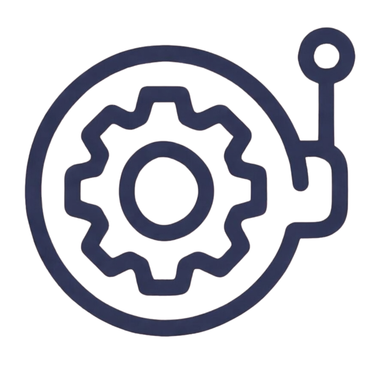 Icon of a gear and a wrench symbolizing settings or engineering.