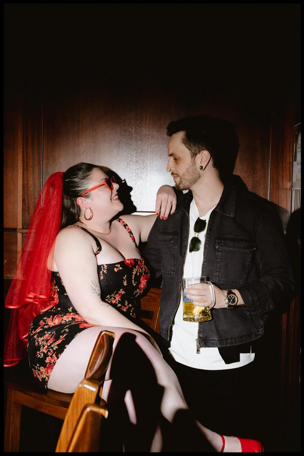 A Boston Dive Bar Engagement Shoot