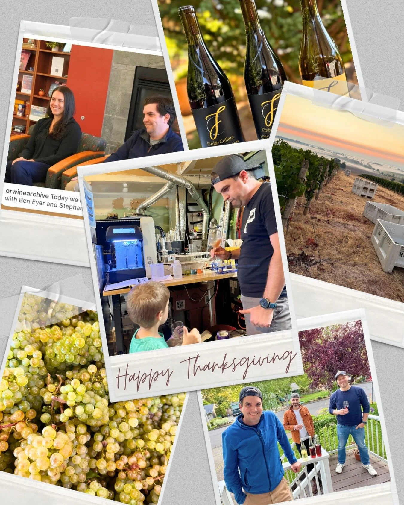 We are particularly grateful this Thanksgiving for you, our Finite Family, and the people and places that made our first wines possible.  We hope you all have a very Happy Thanksgiving and enjoy time together with your loved ones 🩷🥂