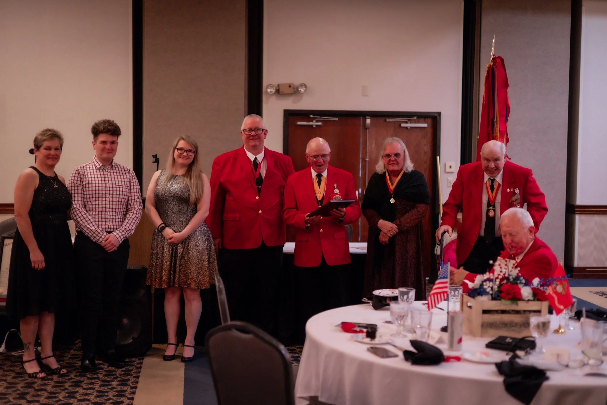 H. Eugene "DOAK" Walker Detachment 963 recieves a plaque for hosting the Department Conventions
