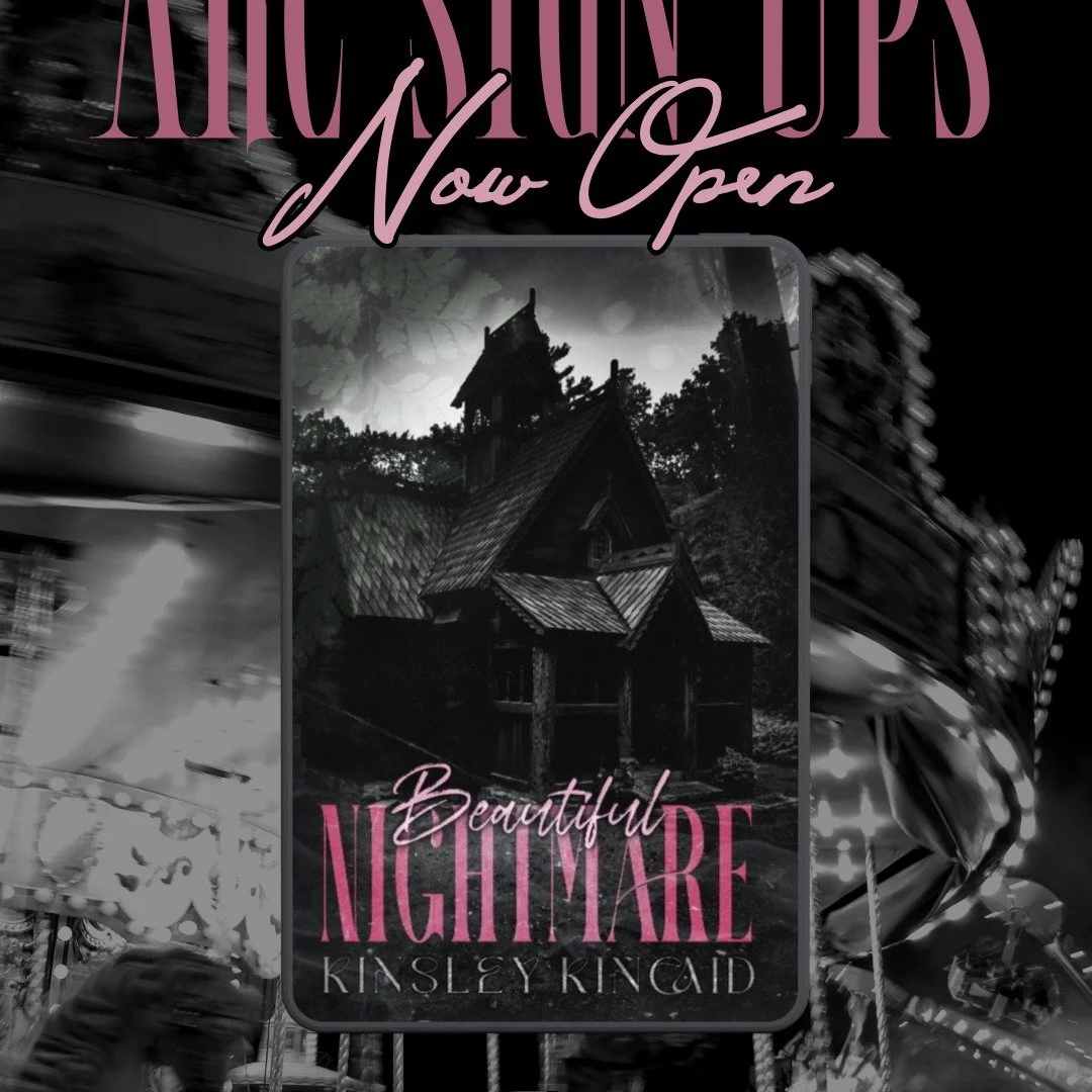 ARC requests close this week for ☠️𝐁𝐄𝐀𝐔𝐓𝐈𝐅𝐔𝐋 𝐍𝐈𝐆𝐇𝐓𝐌𝐀𝐑𝐄☠️ by @authorkinsleykincaid so head to her profile for more info! 

𝗕𝗹𝘂𝗿𝗯:

𝘐𝘵&rsquo;𝘴 𝘵𝘰𝘰 𝘥𝘦𝘳𝘢𝘯𝘨𝘦𝘥 𝘵𝘰 𝘣𝘦 𝘢 𝘥𝘳𝘦𝘢𝘮．
𝘉𝘶𝘵 𝘵𝘰 𝘰𝘯𝘦， 𝘪𝘵 𝘪𝘴 𝘣𝘦
