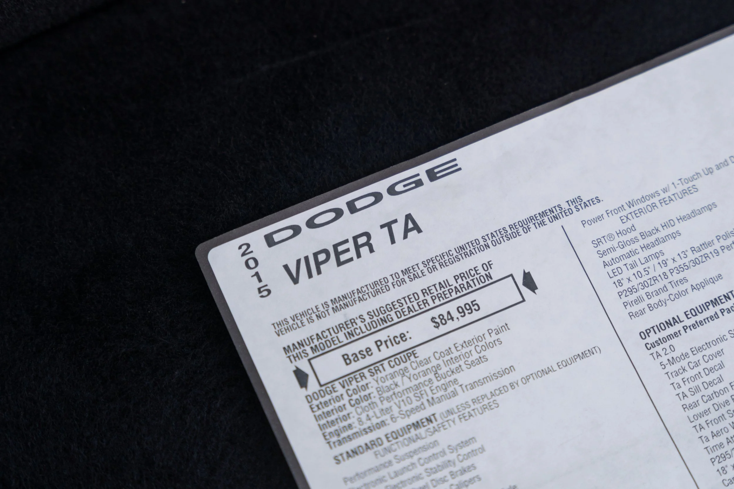 2015 Dodge Viper T-A 2 #0284 Advertising Photos -39.jpg