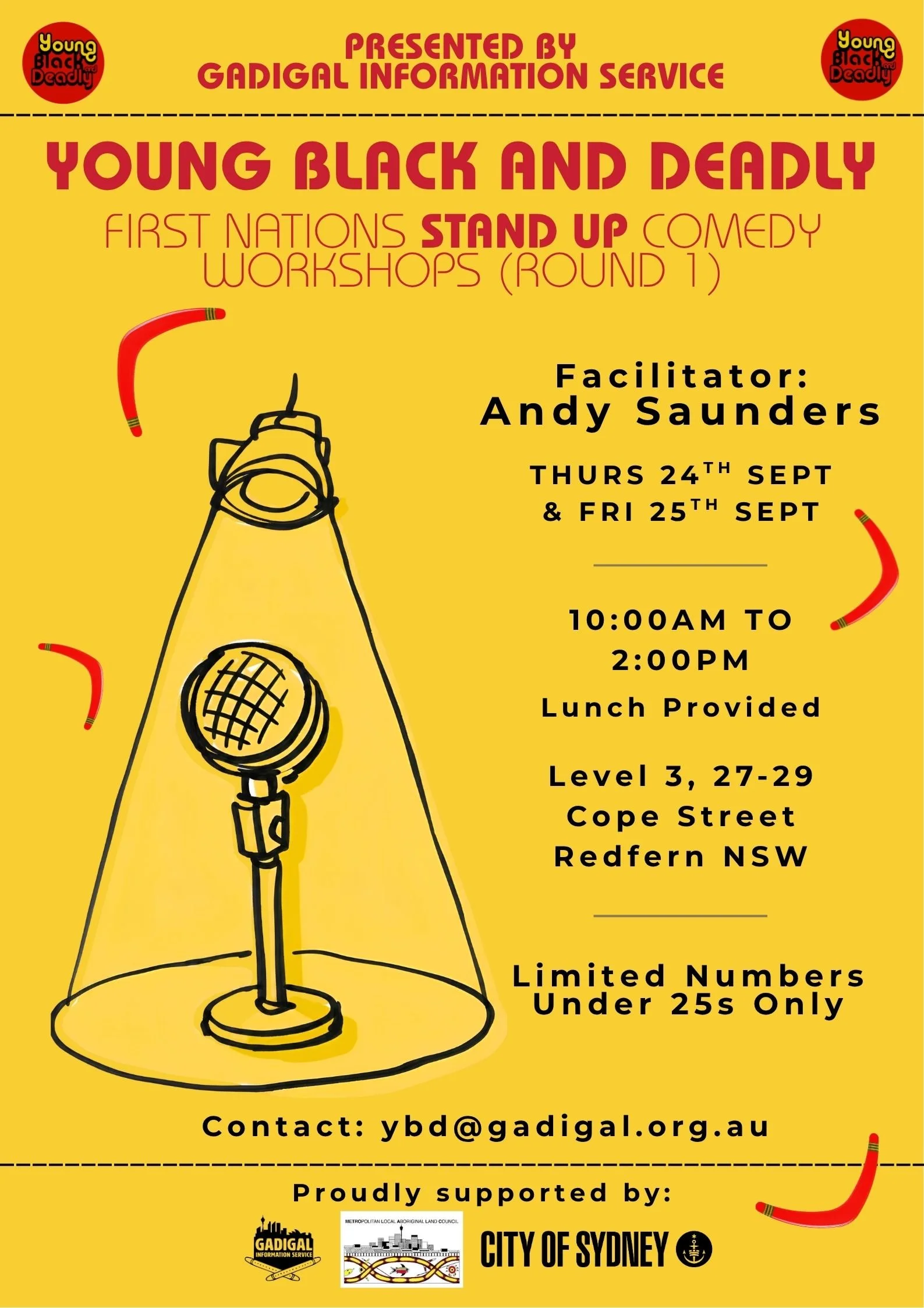 First Nations Stand Up Comedy Workshops (Round 1)