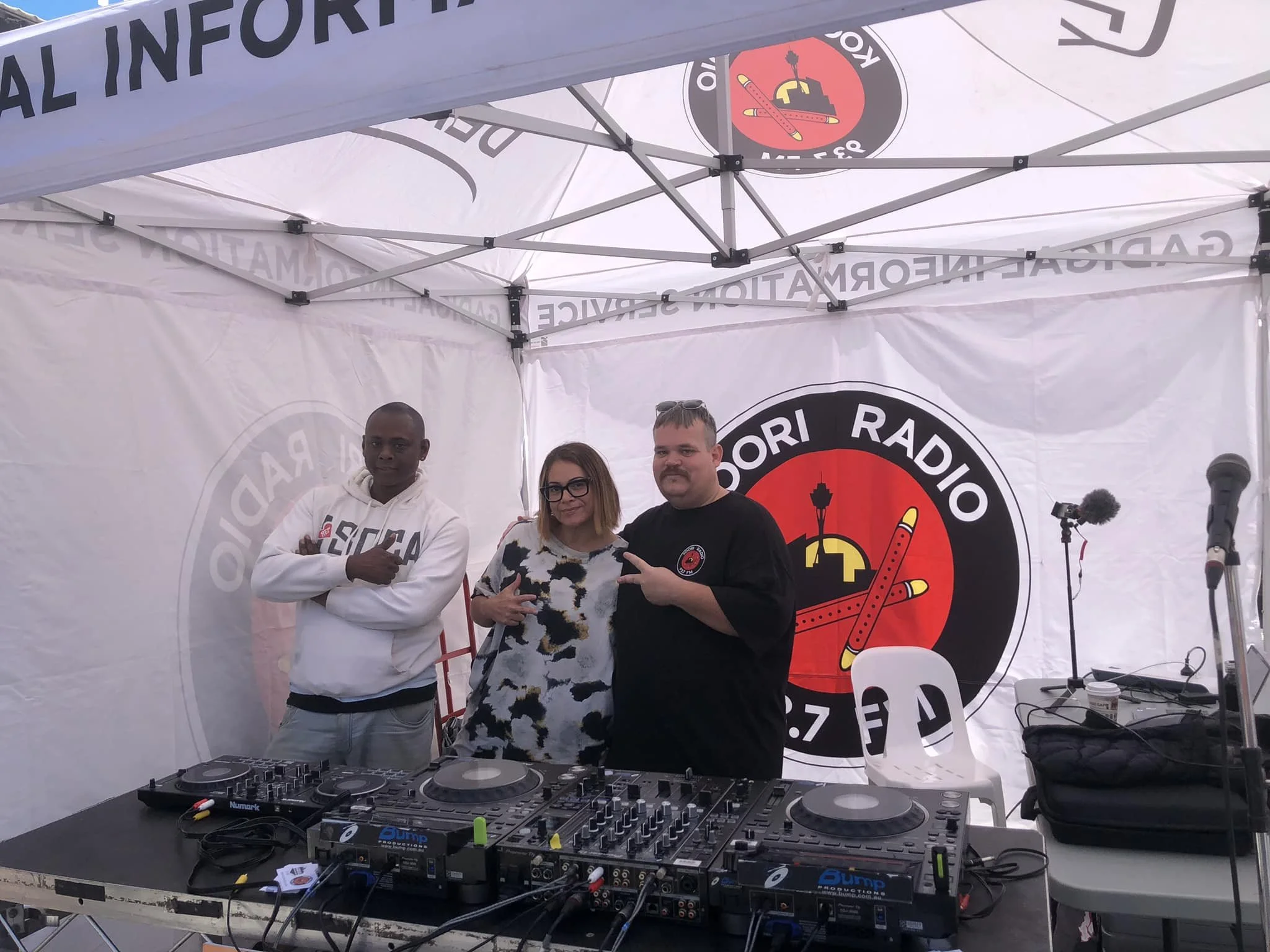 Koori Radio OB tent at Newtown Festival
