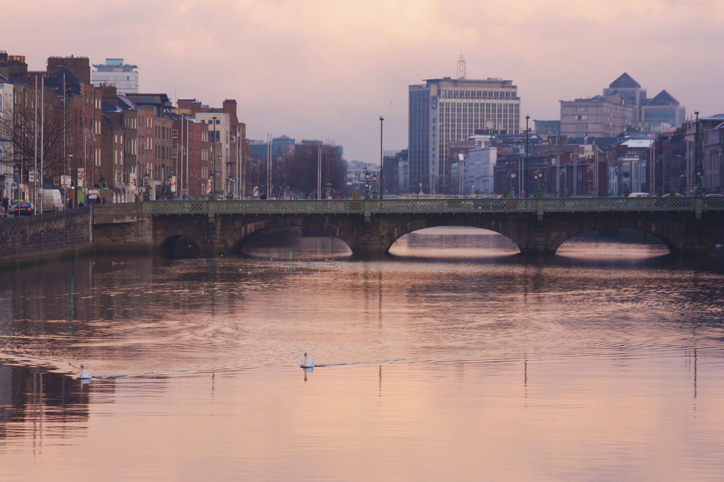 The Liffey in the snow