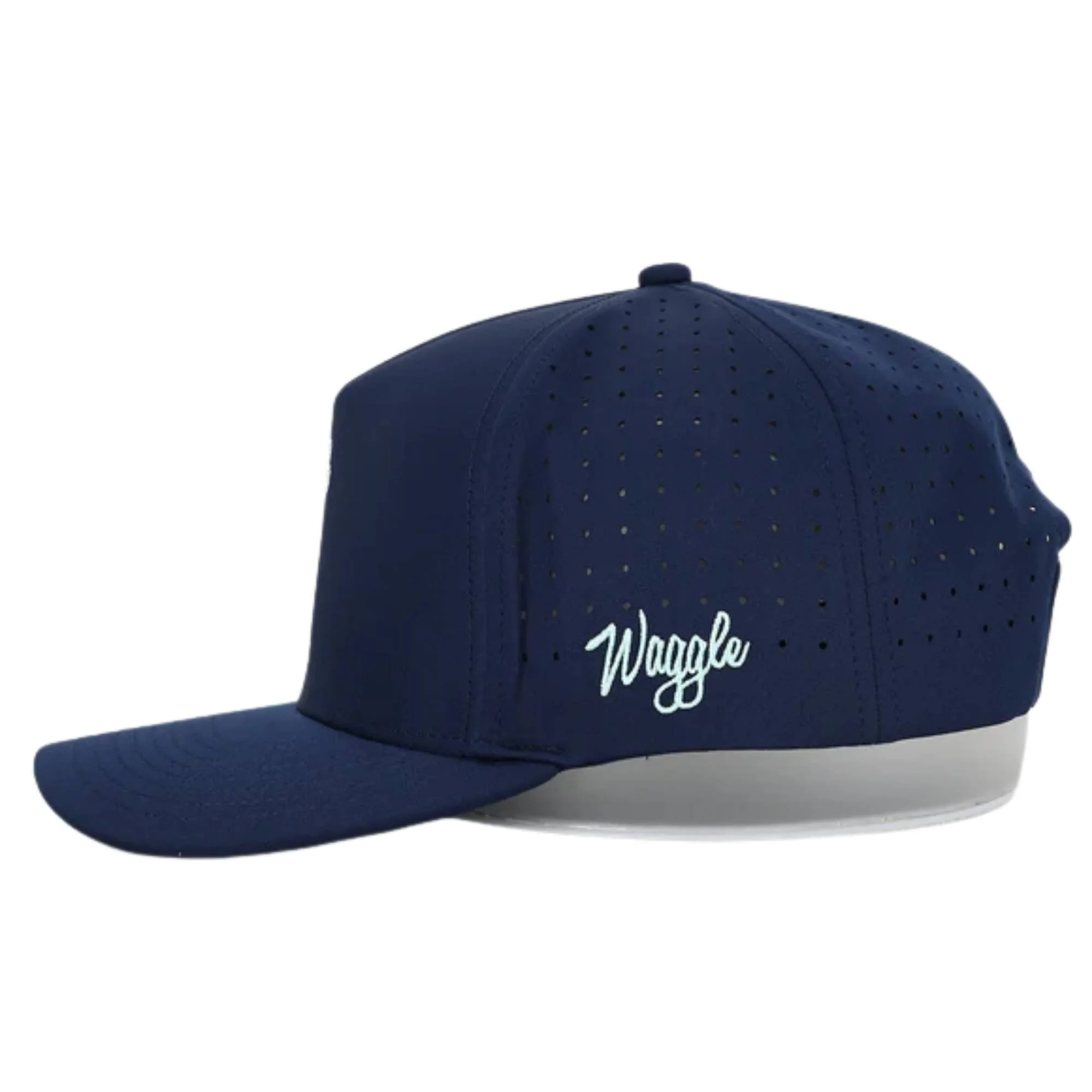 Waggle Gamer hat, side view with Waggle script logo