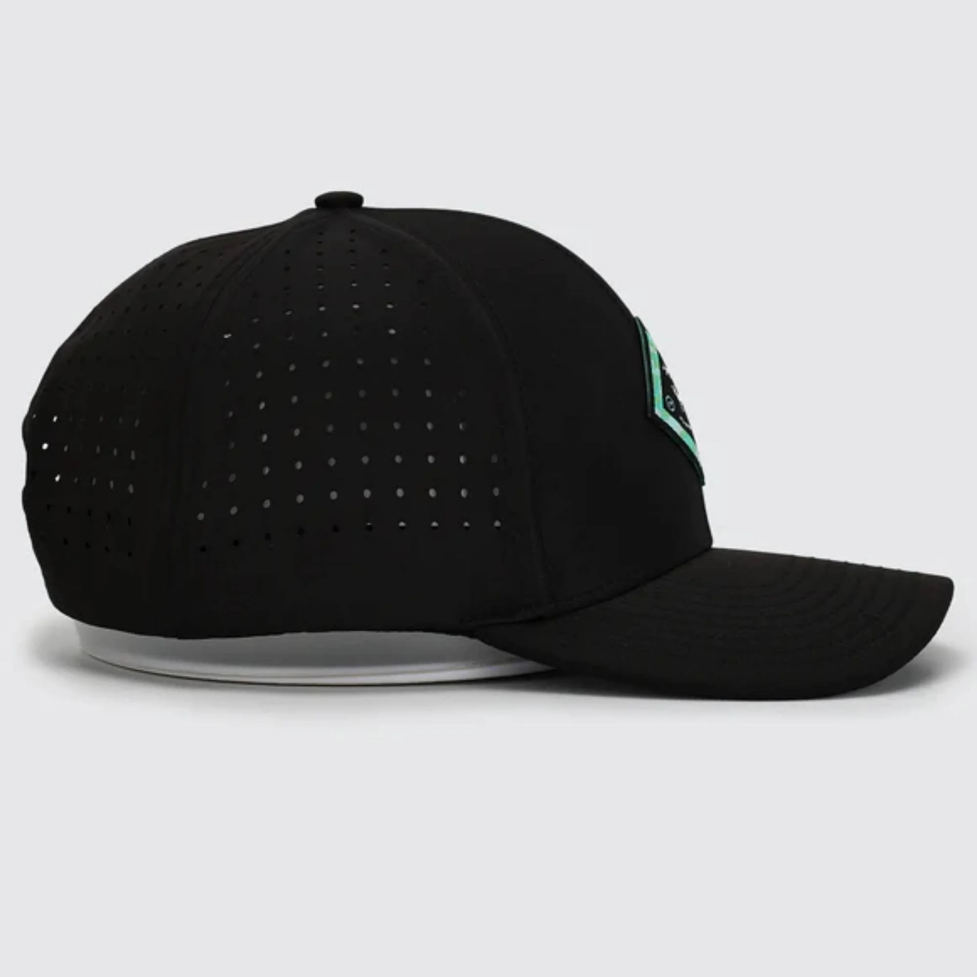 Waggle Hunting Club hat, side view showing perforated fabric panels