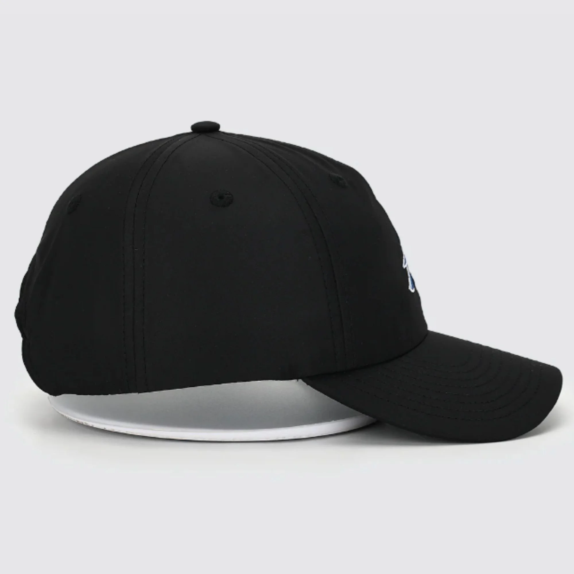 Waggle True Blue Flight hat, opposite side view showing curved bill