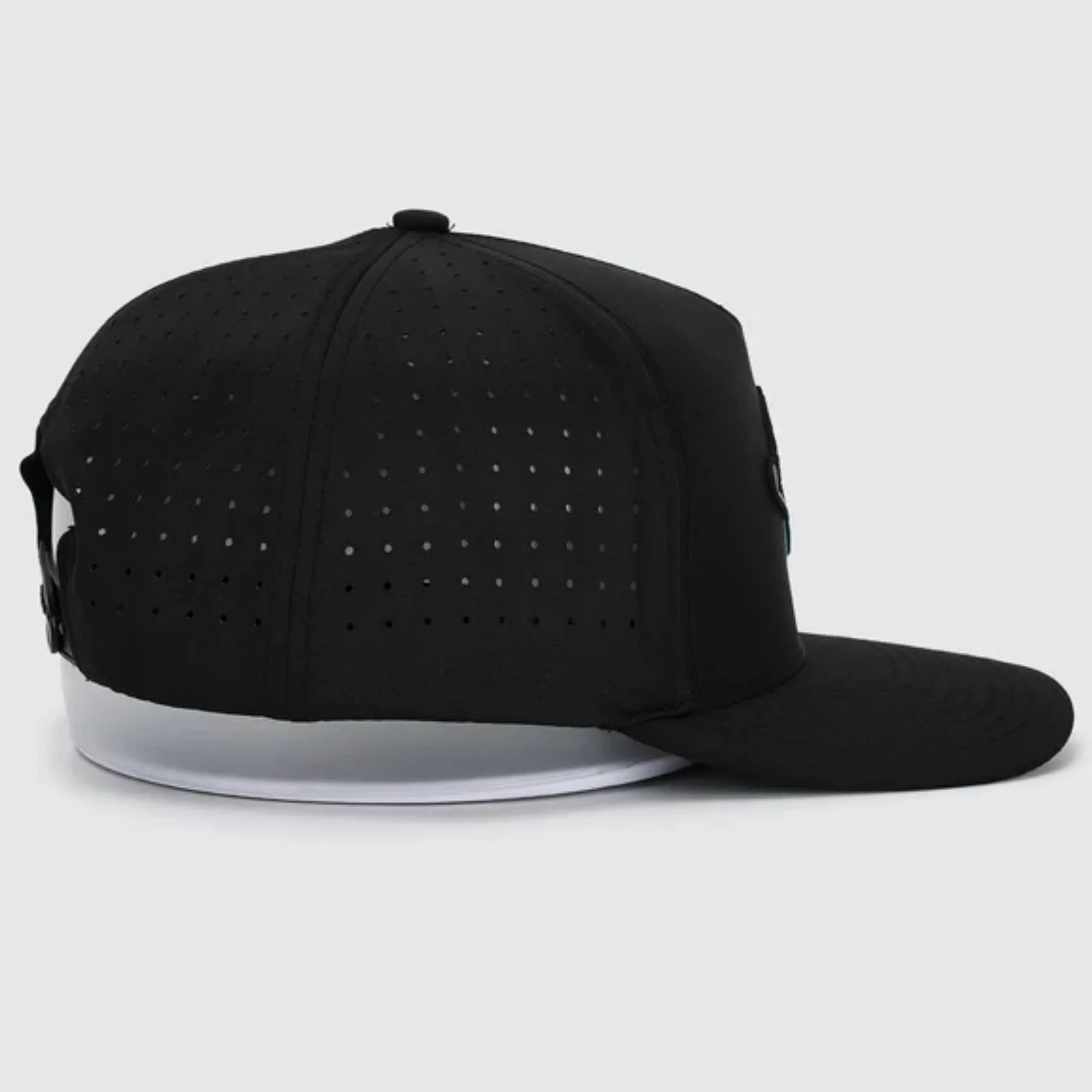Waggle Otter Nonsense hat, opposite side view showing curved bill