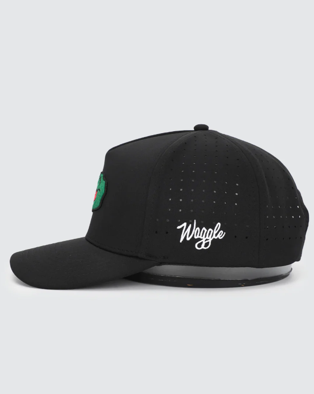 Waggle Chubbs hat, side profile showing curved bill