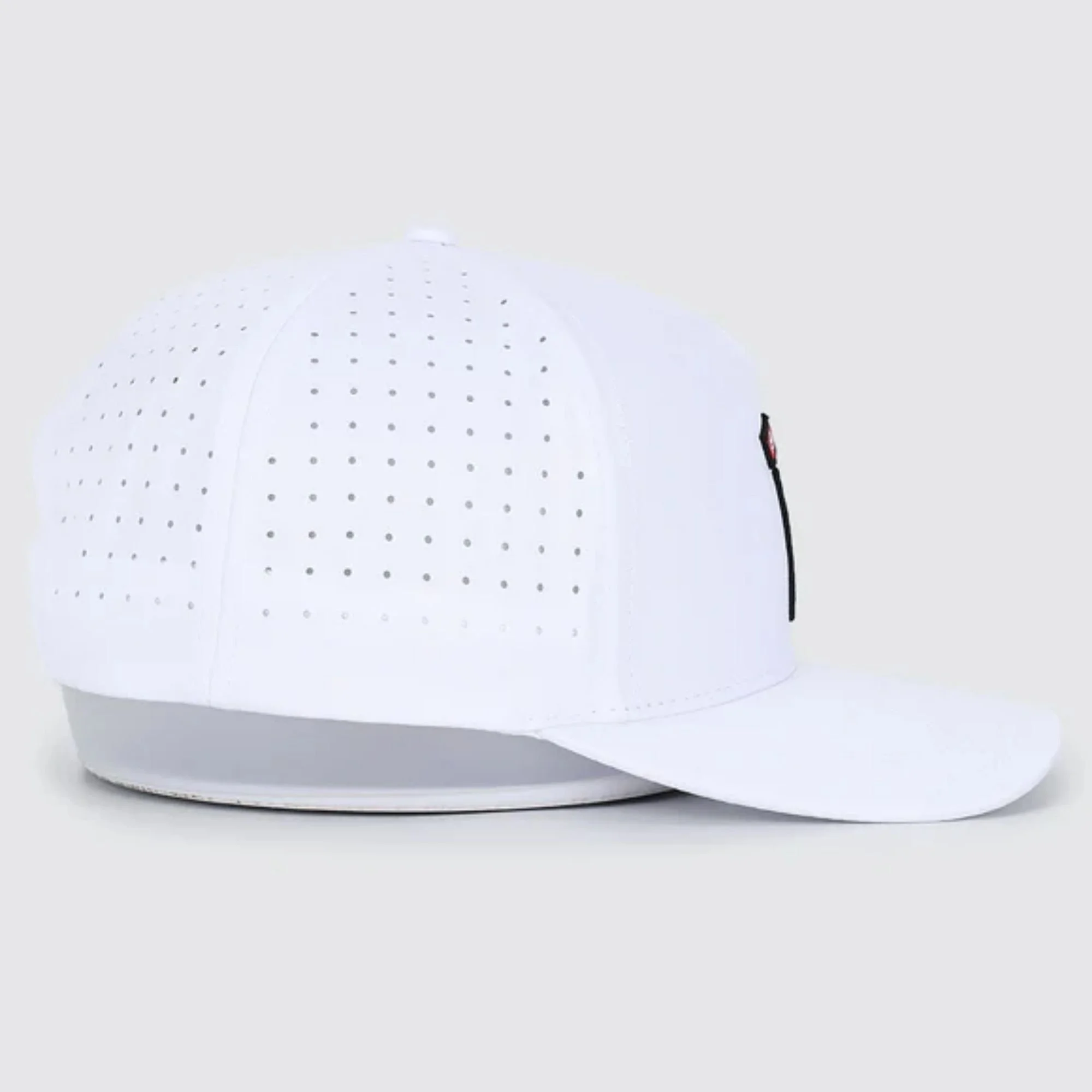 Waggle 19th Hole hat, side view showing perforated back panels