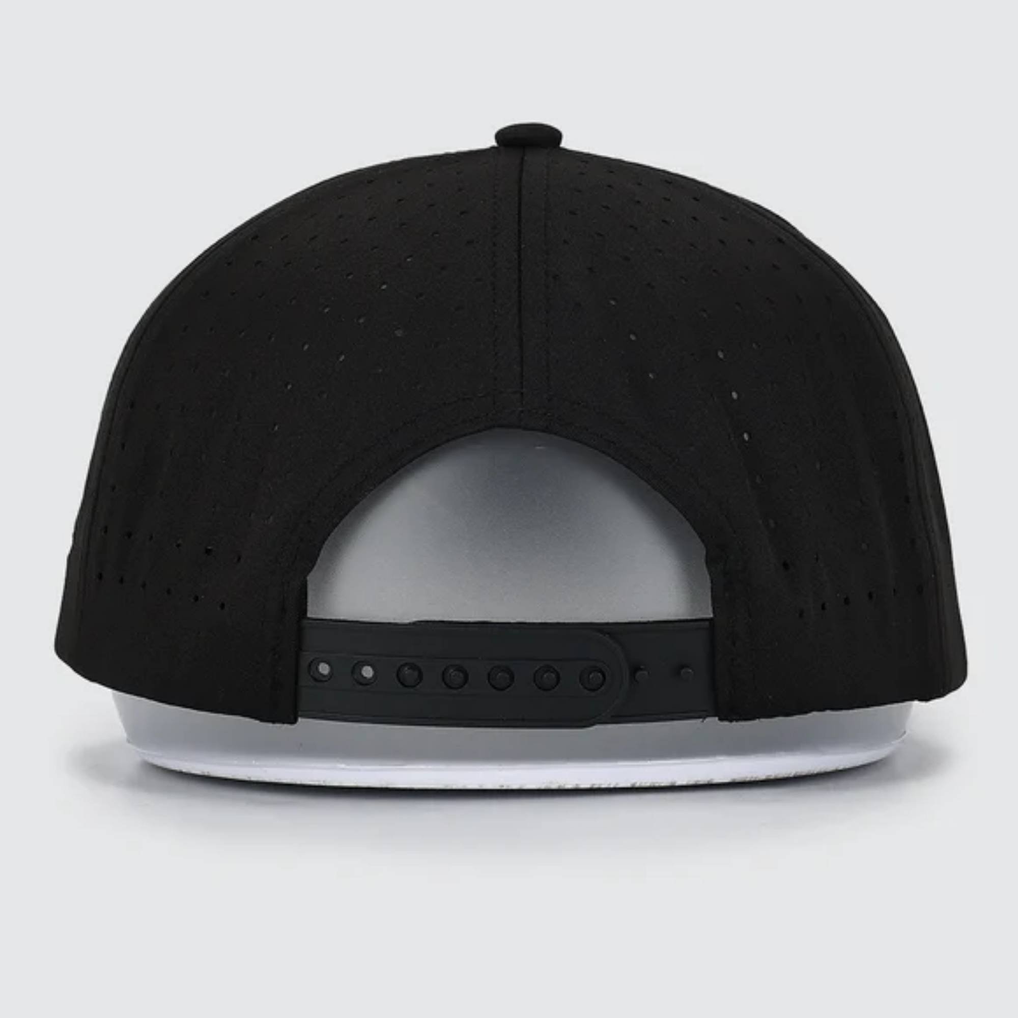 Waggle Lured In hat, back view showing adjustable strap closure