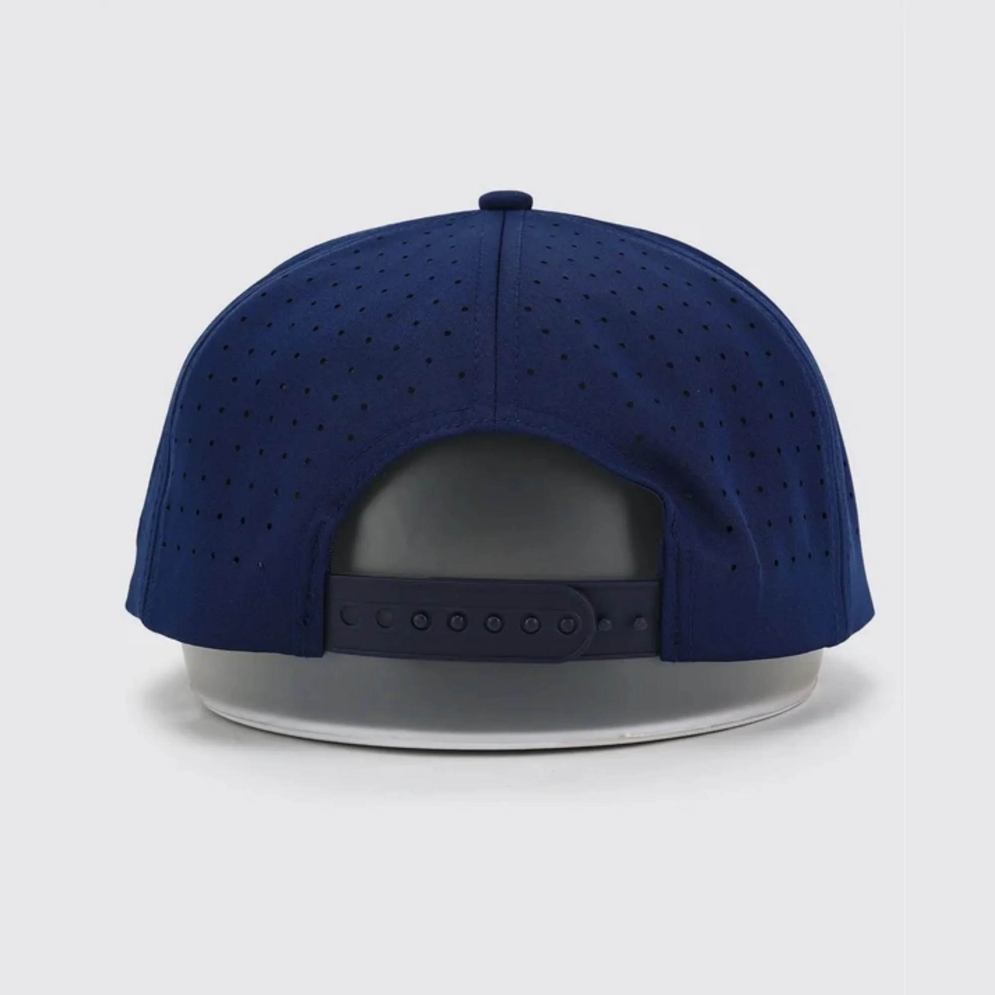 Waggle Great Lakes, Great Times Hat, navy, back view showing adjustable strap closure