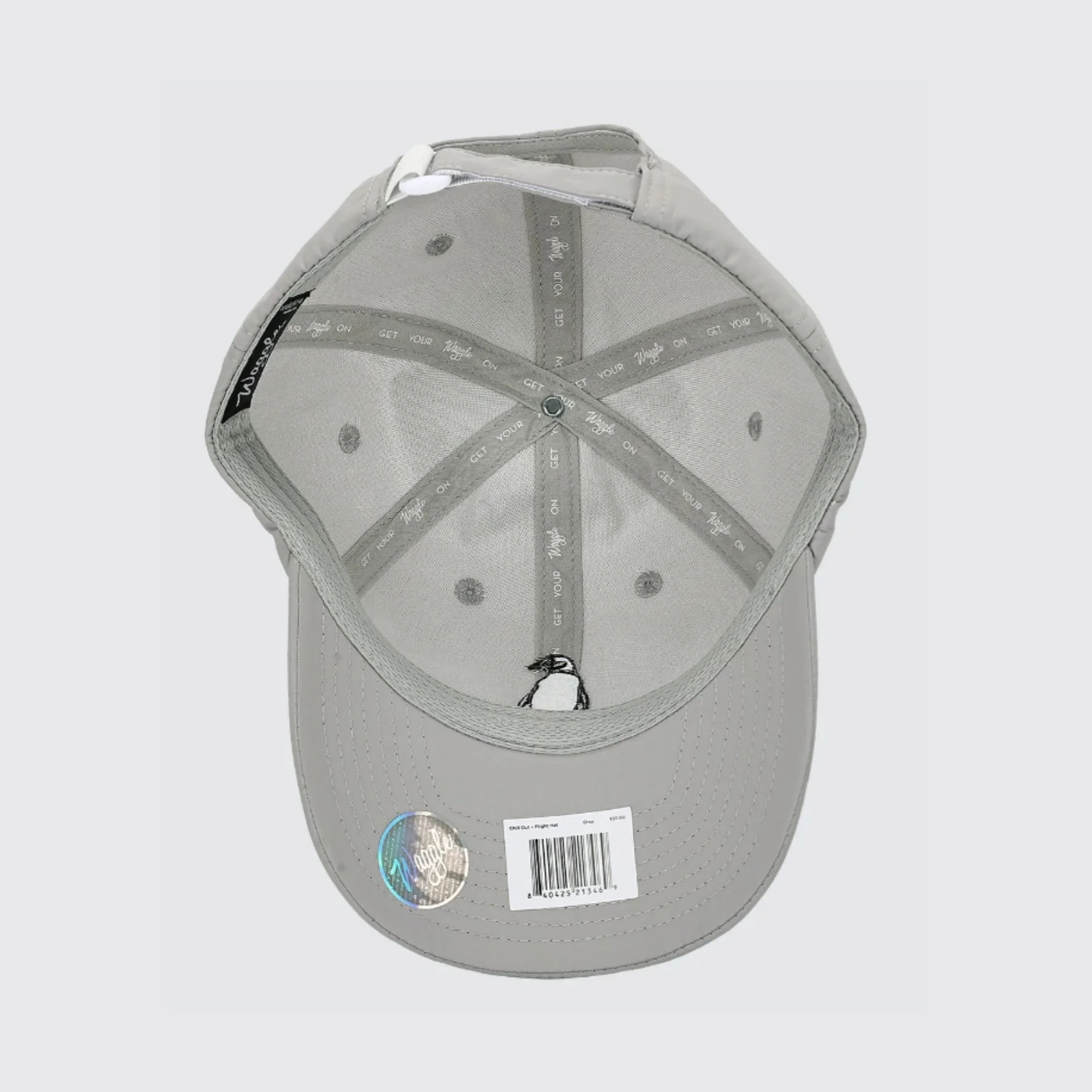 Waggle Chill Out Flight hat, back view showing structured panel design