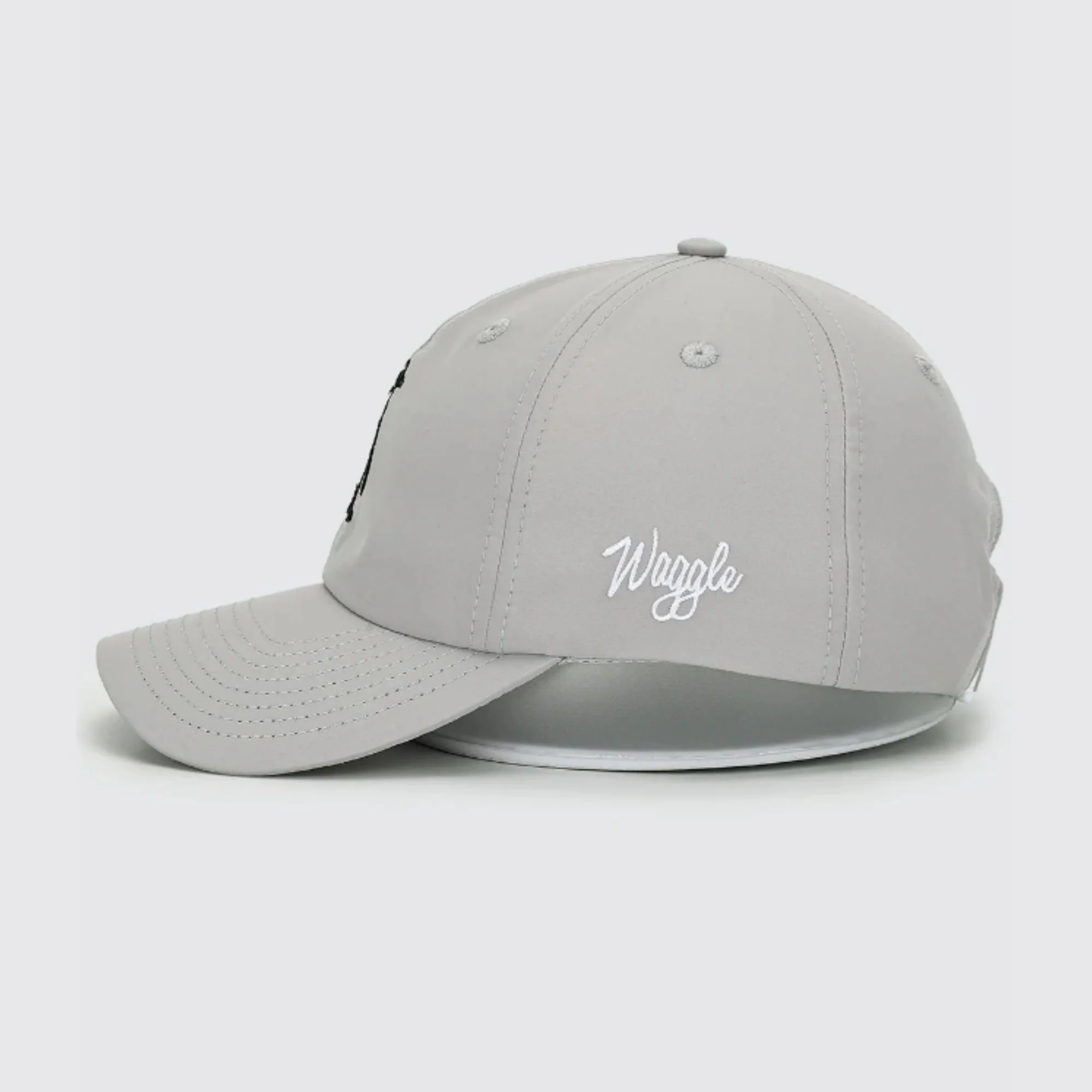 Waggle Chill Out Flight hat, right side view with Waggle script logo