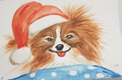 Christmas pooch by Claire aged 11.jpg