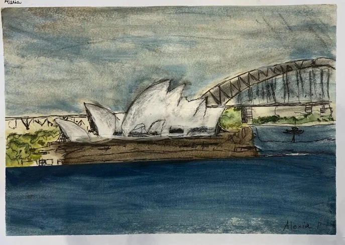 Sydney sails by Alexia aged 10.jpg