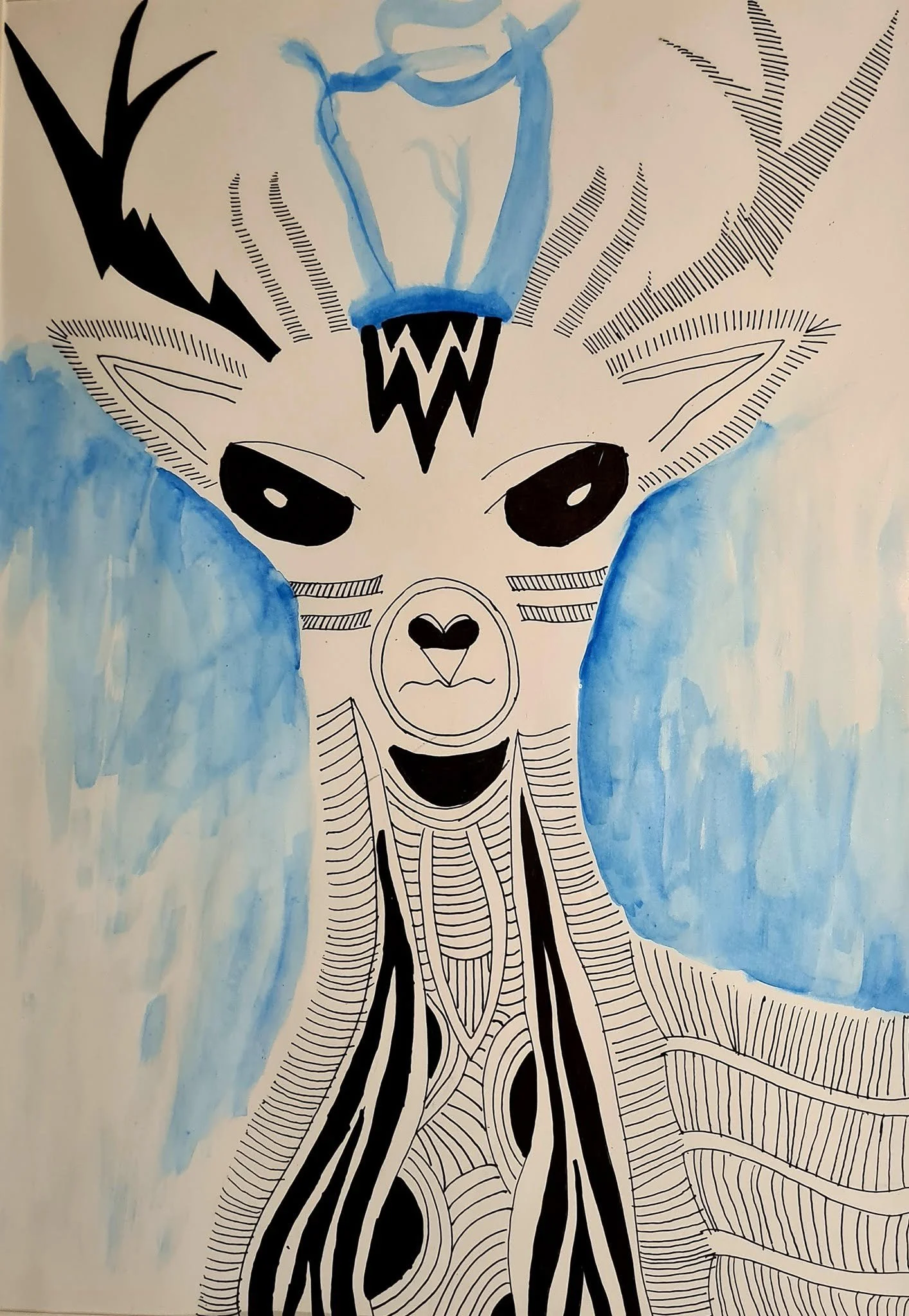 Deer in the headlights by Jaegar aged 7.jpg